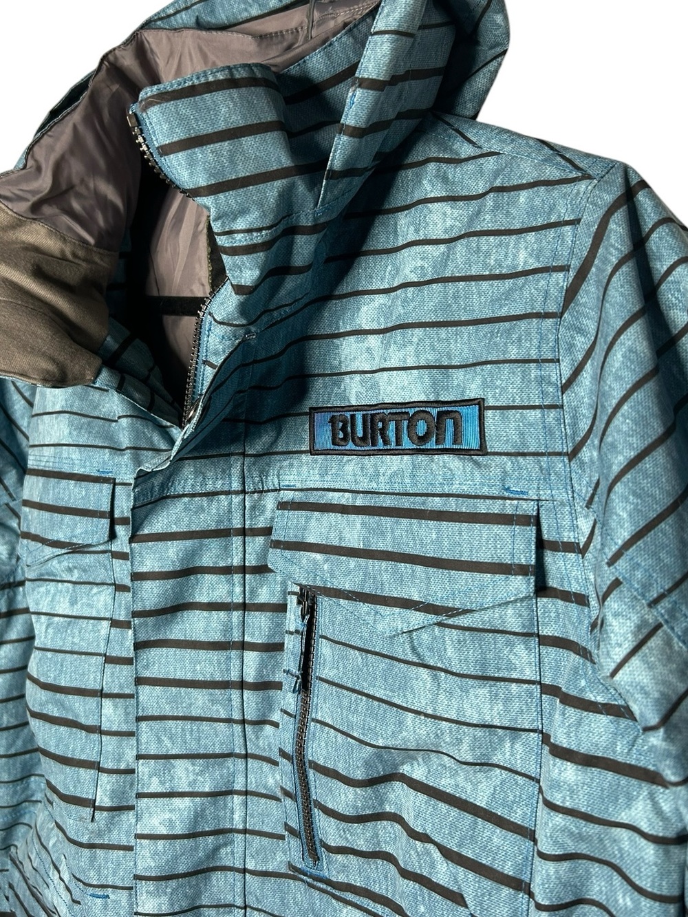 2014 Burton TWC Cannon Shaun White Snowboard Jacket Riptide Stripe M - Picture 2 of 14